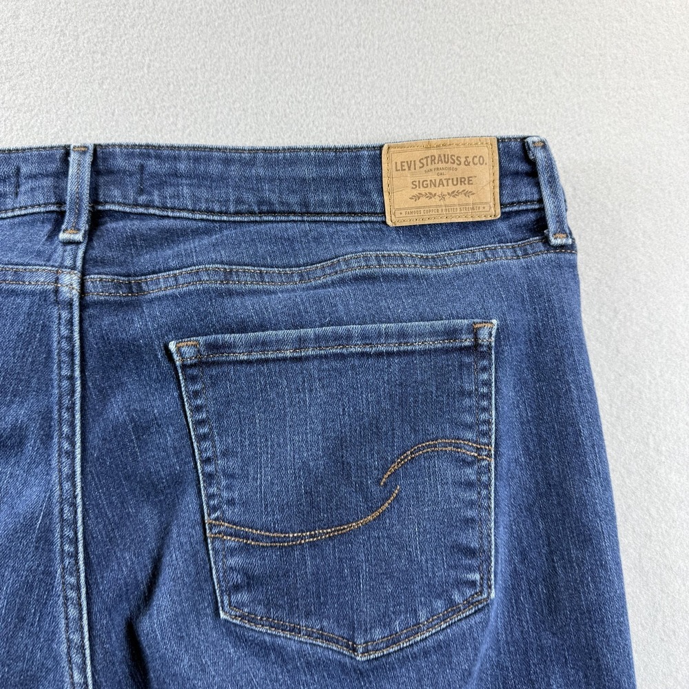 Levi Strauss Signature Bootcut Jeans Womens 20 Blue Med‎ Wash Stretch 40x28 - Picture 8 of 9